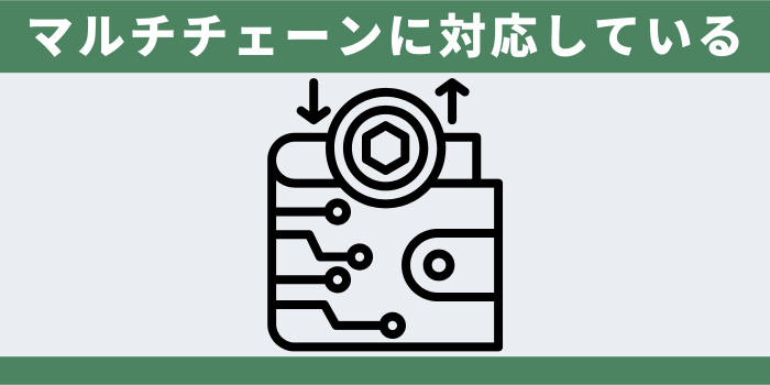 マルチチェーンに対応している